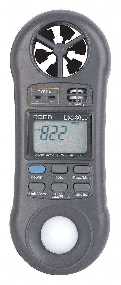 4-In-1 Anemometer 80to5 910fpm 32to122F