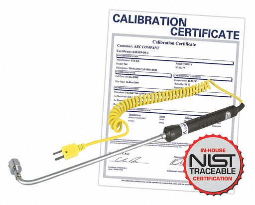 Probe Type K Surface Nist Cert