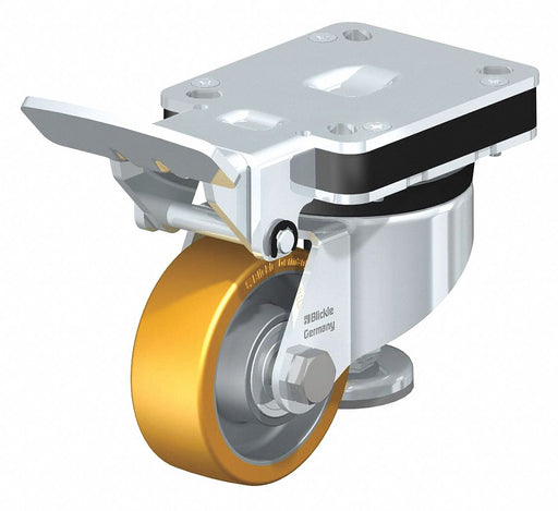 Swivel Plate Caster PU 3-1/8 Truck Lock