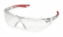 Safety Glasses Red Frame Clear Lens