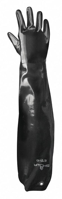 ChemResistantGloves Blk Gauntlet L 10 PR