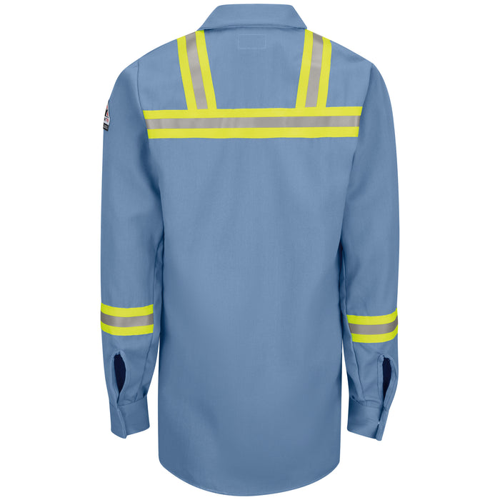 Enhanced Visibility Concealed-Gripper Pocketless Work Shirt
