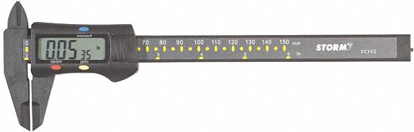 Plastic Dig Caliper 6 /150mm w/Fraction
