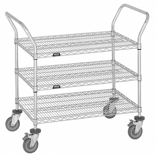 Utility Cart Cap 400 Lb 48x24 3 Shelves