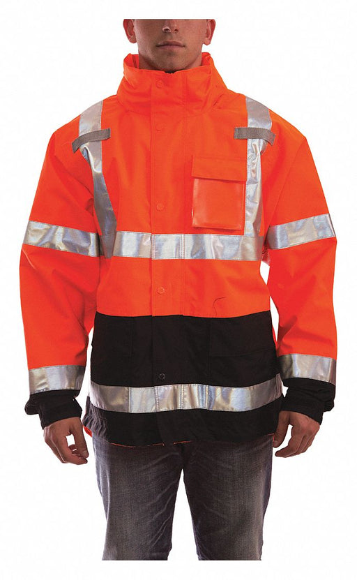 Rain Jacket Class 3 Type P Blk/Orng XL
