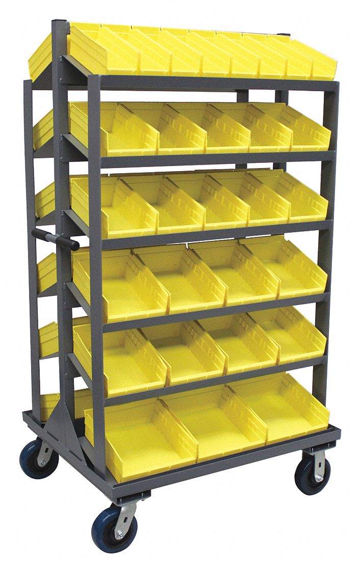 Mobile Pick Rack Yellow Steel