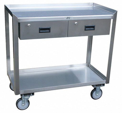 Mobile Workstation SS 36 L 24 W 2 Shelf