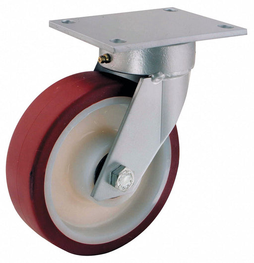 Plate Caster Swivel Polyurethane 6 1/2 H