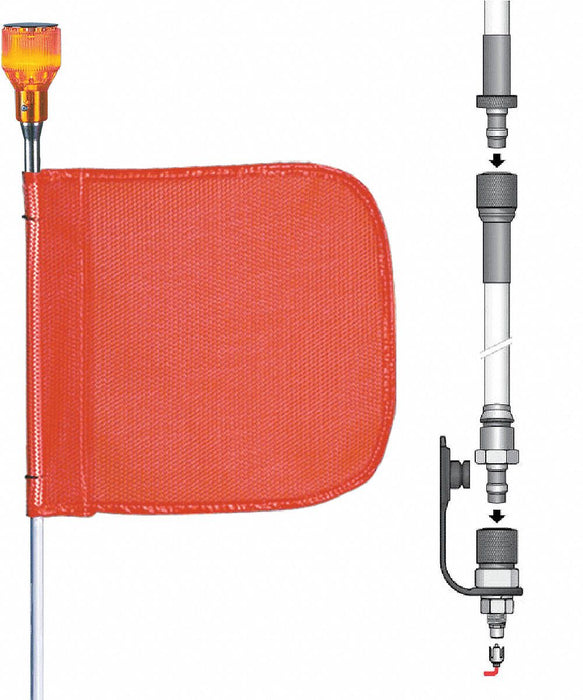 Warning Whip 8 ft Includes Flag