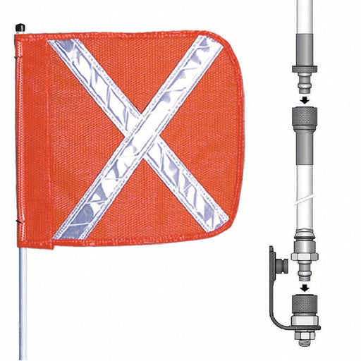 Warning Whip 12 ft Includes Flag