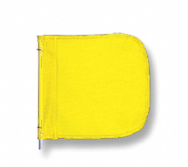 Warning Whip Flag 11x12 In Yellow