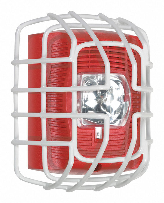 9-ga wire cage protects horn/strobe/spkr