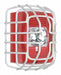 9-ga wire cage protects horn/strobe/spkr