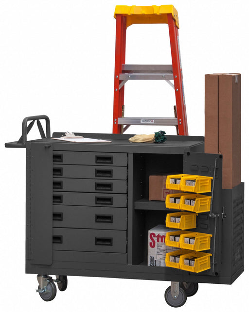 Mobile Cabinet Bench Steel 52-3/4 W 19 D