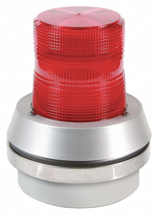 Flashing Light with Horn 120VAC Red Lens