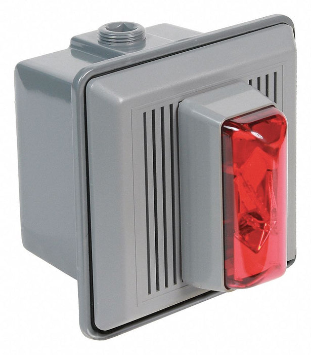 Horn Strobe Red 5-1/2 in H 24VAC/DC