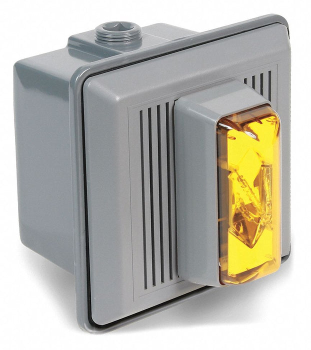 Horn Strobe Amber 5-1/2 in H 24VAC/DC