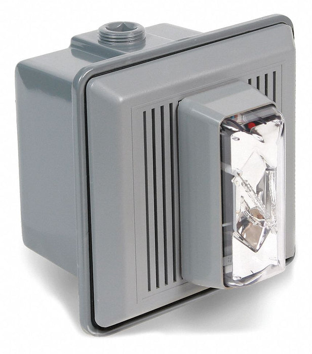Horn Strobe Clear 5-1/2 in H 24VAC/DC