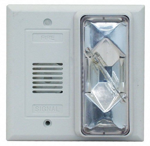Horn Strobe Clear 4-1/2 in H 24VAC/DC