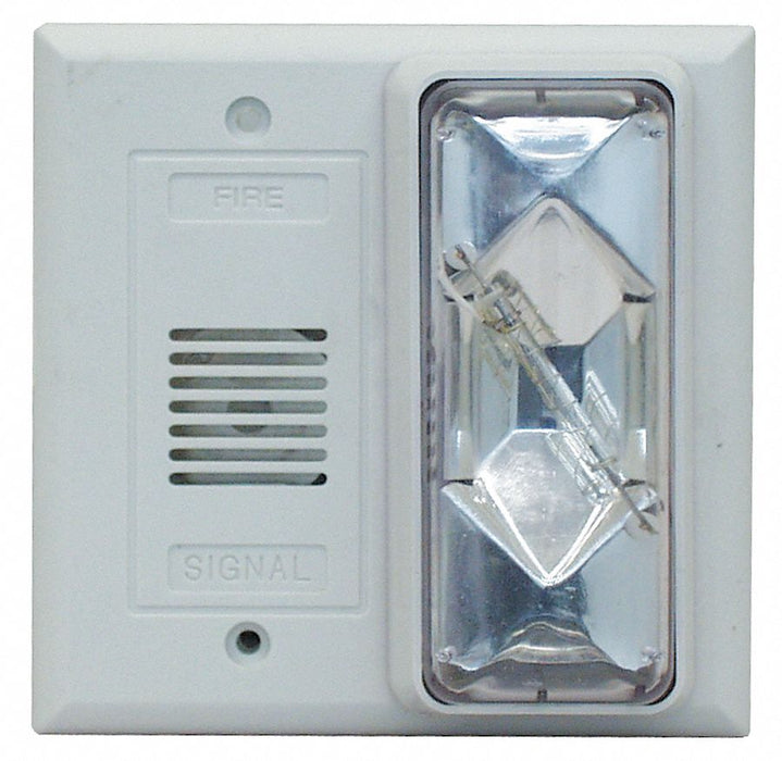 Horn Strobe Clear 4-1/2 in H 24VAC/DC