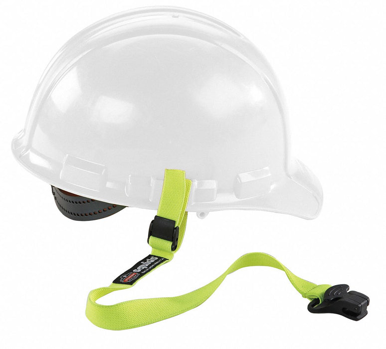 Hard Hat Lanyard with Clamp Elastic Lime