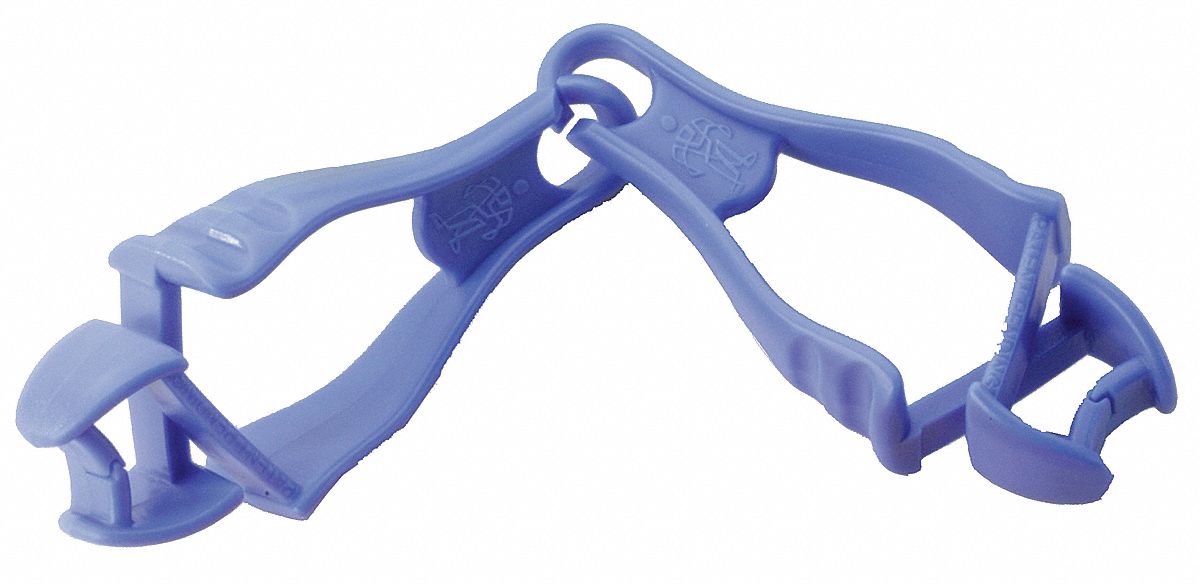 GloveHolderClips Plastic Blue 6-1/2inL