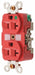 Receptacle Red 20 A 2P3W Back Side 1PK
