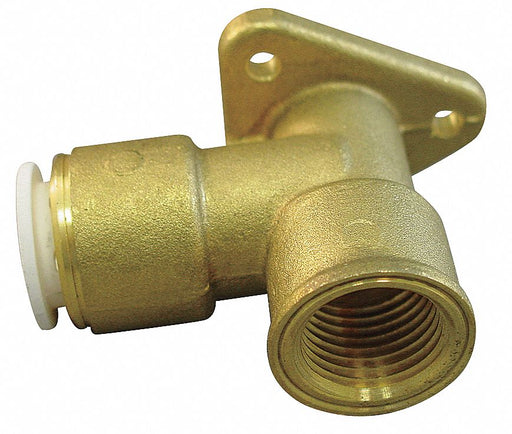 90 Drop Ear Elbow 1/2 NPT Brass Wht