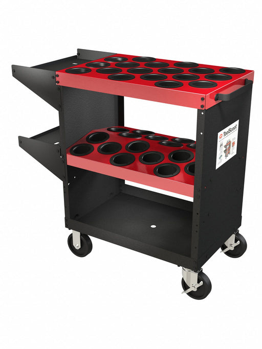 Rollng Cabinet 18 in W 35-1/4 in D Red