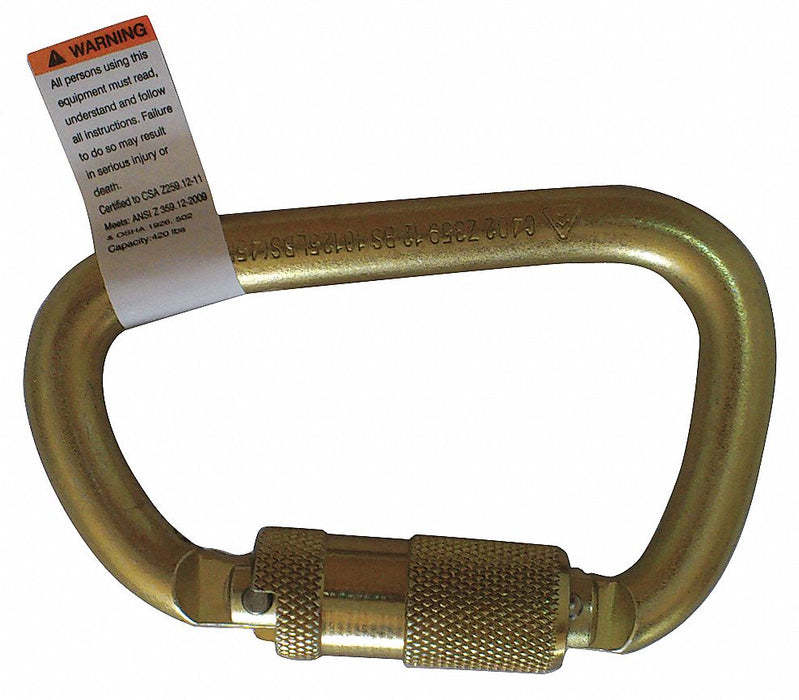 Carabiner Steel 4-1/16 in L Auto-Lock