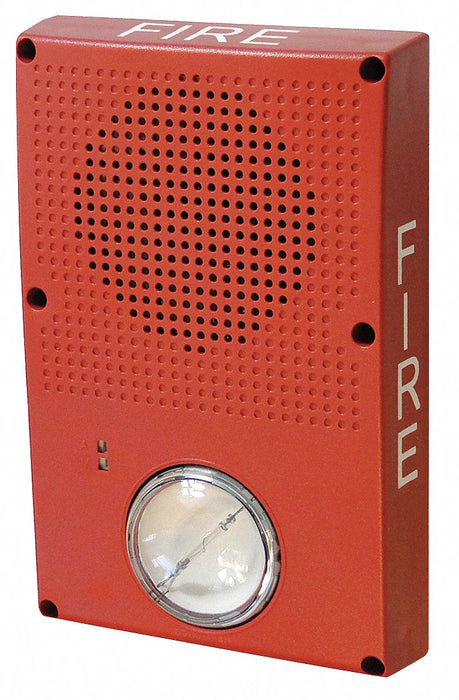 Outdoor Speaker Strobe Marked Fire Red