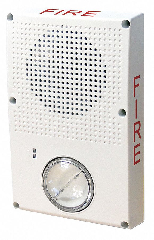 Outdoor Speaker Strobe Marked Fire White