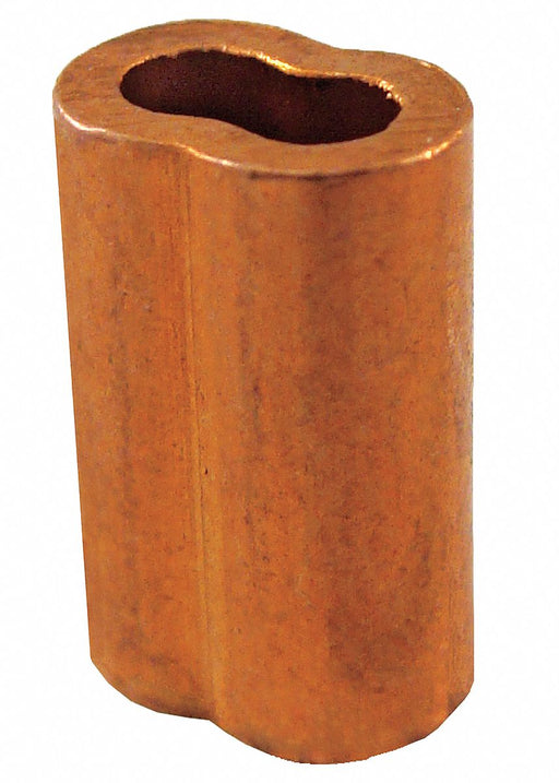 M6640 Wire Rope Oval Sleeve 1/8 in Copper
