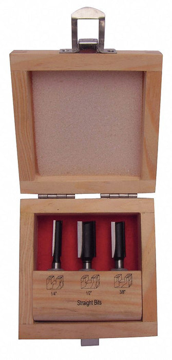 Router Bit Set 3 Pc Carbide Tipped
