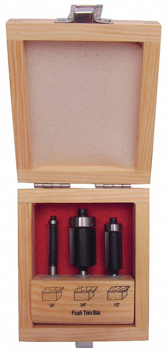 Router Bit Set 3 Pc Carbide Tipped