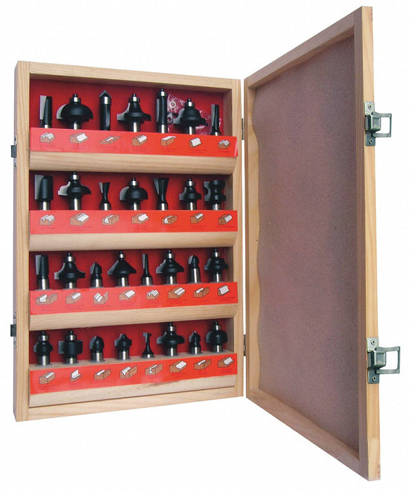 Router Bit Set 30 Pc Carbide Tipped