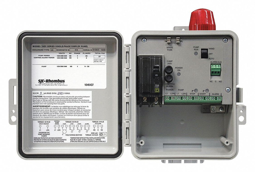 Simplex Panel Single Phase 0-12A