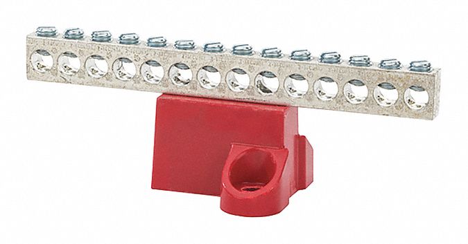Ground Bar Aluminum 14 Circuit 2-14 AWG