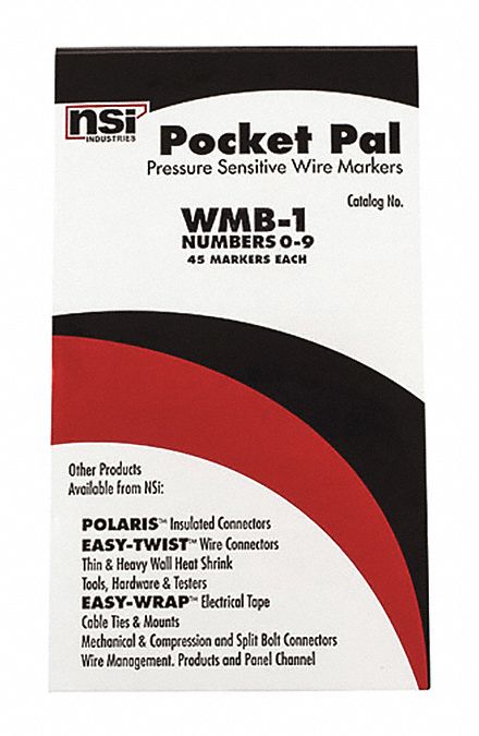 Wire Marker Book 0-9