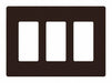 Wallplate 3-Gang Decora Brown