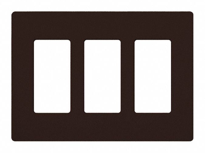 Wallplate 3-Gang Decora Brown