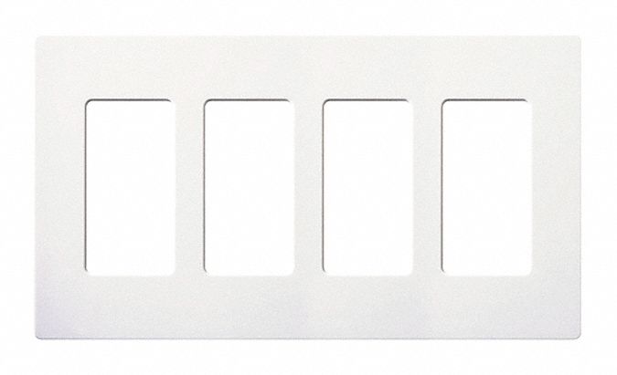 Wallplate 4-Gang Decora White