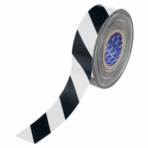 Floor Marking Tape Black/White 2 W 100ft