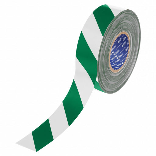 Floor Marking Tape Green/White 2 W 100ft
