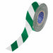 Floor Marking Tape Green/White 2 W 100ft