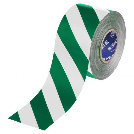 Floor Marking Tape Green/White 4 W 100ft