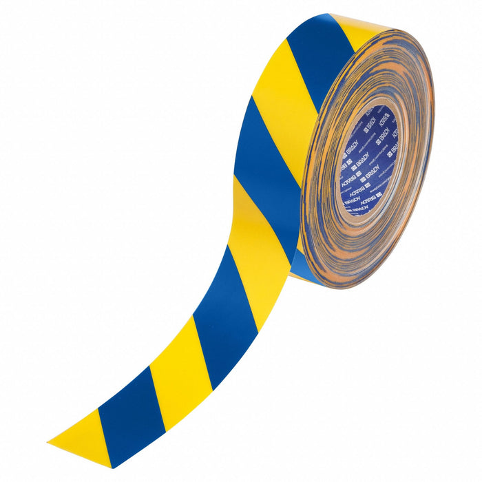 Floor Marking Tape Blue/Ylw 2 W 100ft