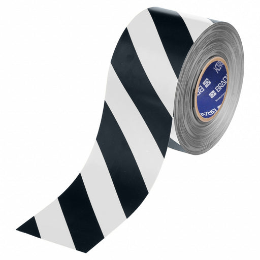 Floor Marking Tape Black/White 4 W 100ft