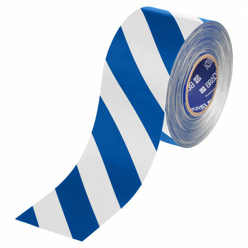 Floor Marking Tape Blue/White 4 W 100ft