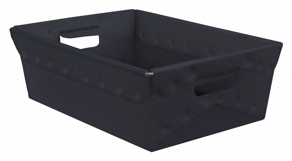 Nesting Ctr Blk Solid Corrug HDPE PK5